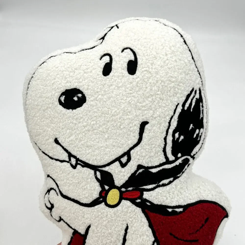 Peanuts Snoopy Shaped Sherpa Pillow Halloween Vampire Cape Dracula Costume NEW